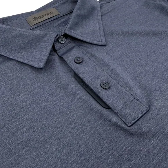 NEW G/FORE Men's Melange Ice Nylon Polo Golf Shirt Twilight XL